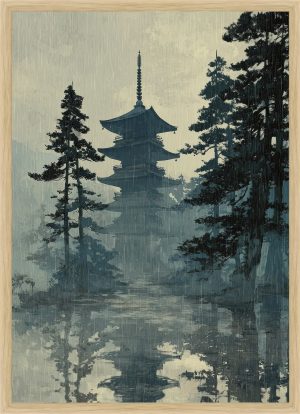 Rain Falls, the Pagoda Waits.